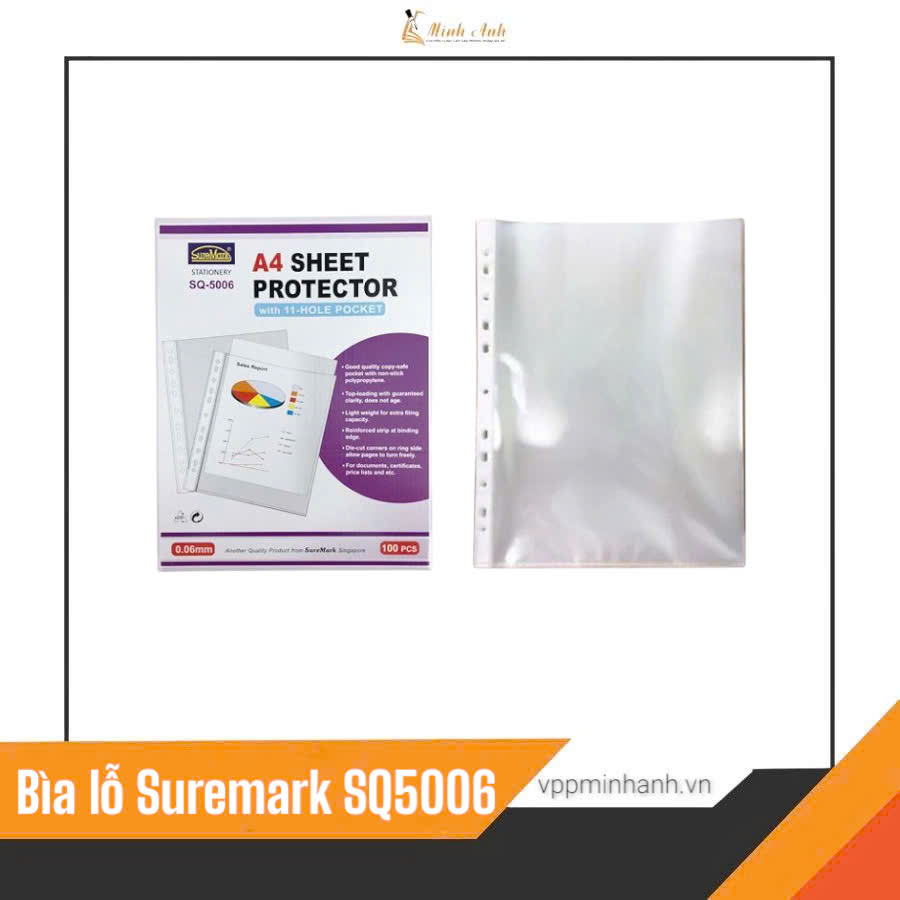 Bìa lỗ Suremark A4 SQ 5006